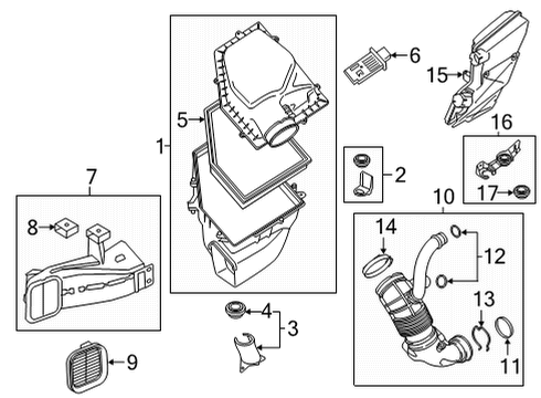 2022 BMW 840i xDrive Gran Coupe Air Intake Diagram