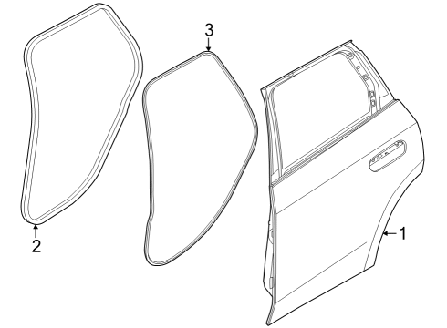 2024 BMW X1 EDGE PROTECTION REAR DOOR Diagram for 51725A2E816