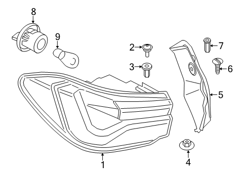 2023 BMW X2 Tail Lamps Diagram