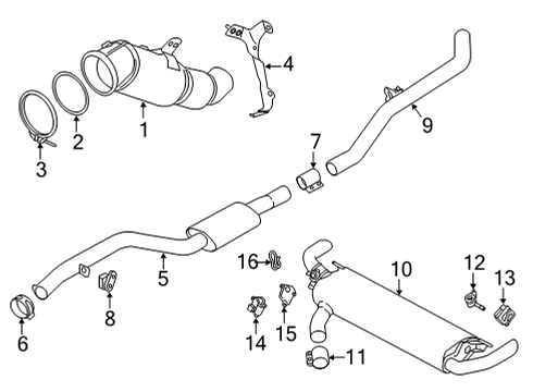 2023 BMW X6 Exhaust Components Diagram 4