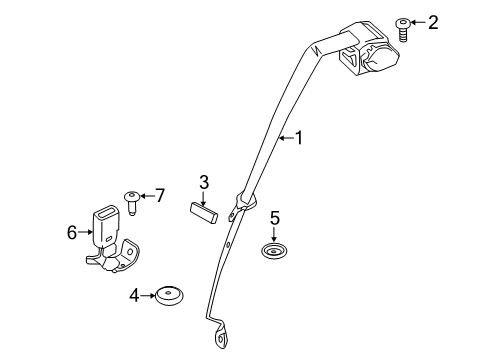 2023 BMW M2 UPPER BELT, FRONT RIGHT Diagram for 72115A14348