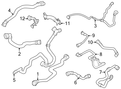 2024 BMW X5 Hoses, Lines & Pipes Diagram 1