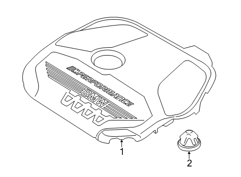 2022 BMW X2 Engine Appearance Cover Diagram 1