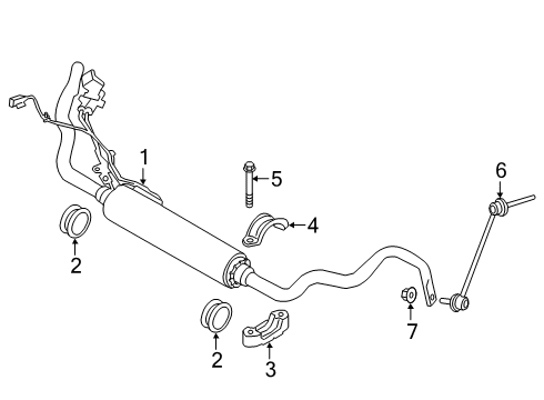 2023 BMW X7 Stabilizer Bar & Components - Front Diagram 1