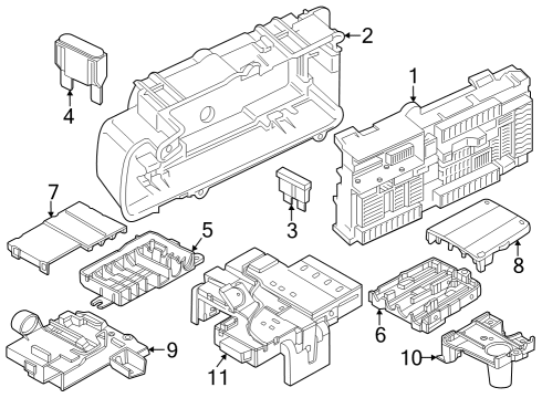 2023 BMW i7 HOLDER POWER DISTRIBUTION BO Diagram for 61135A1D5D9