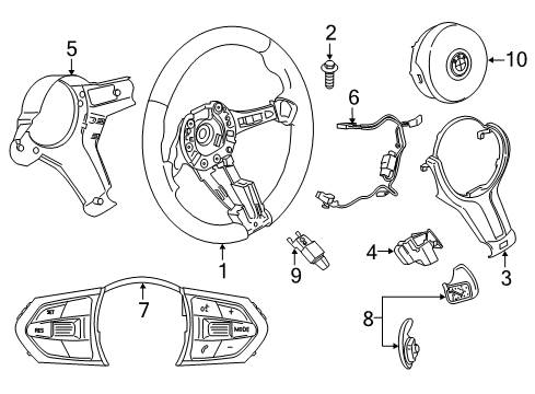 2021 BMW X1 Steering Column & Wheel, Steering Gear & Linkage Diagram 5