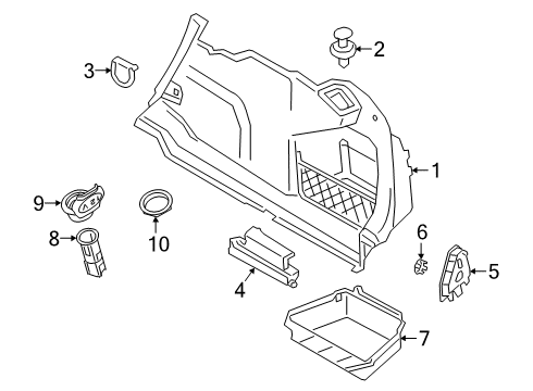 2023 BMW 330e xDrive Interior Trim - Rear Body Diagram 4