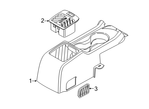 2021 BMW X5 Rear Console Diagram