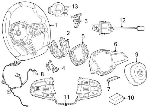 2023 BMW i7 LEATHER STEERING WHEEL Diagram for 32305A6A5F9