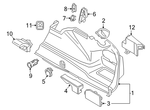 2021 BMW 530i Interior Trim - Rear Body Diagram 4