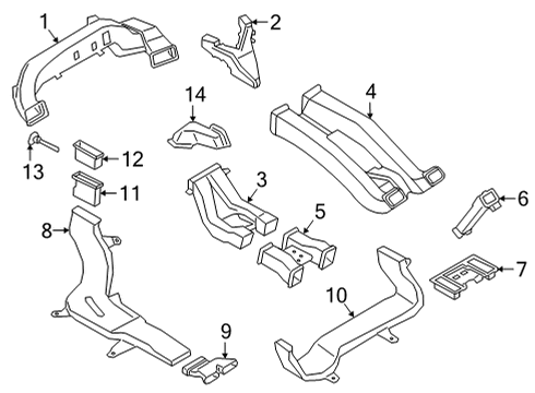 2021 BMW X6 M Ducts Diagram