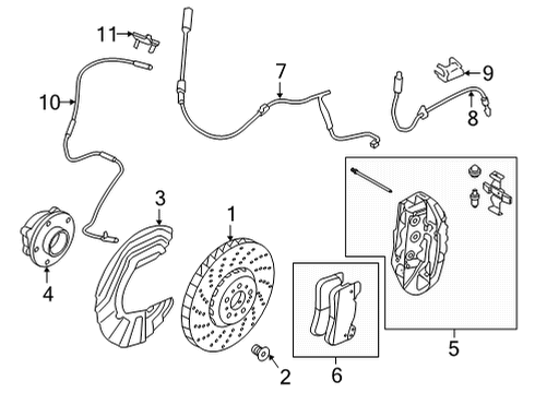 2021 BMW M4 BRAKE CALIPER HOUSING LEFT Diagram for 34107886869