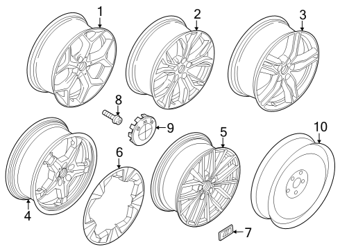 2023 BMW X1 Wheels Diagram 1