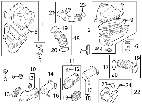 2024 BMW 760i xDrive INTAKE DUCT, LEFT Diagram for 13719847251