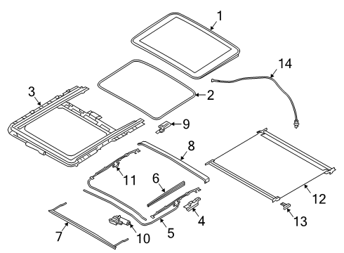 2022 BMW 330e Sunroof Diagram