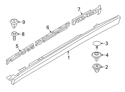 2023 BMW X2 Exterior Trim - Pillars Diagram 2