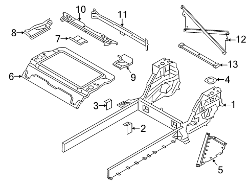 2021 BMW i3s Rails & Components Diagram