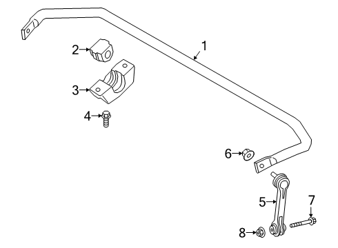 2022 BMW X5 Rear Suspension, Lower Control Arm, Upper Control Arm, Ride Control, Stabilizer Bar, Suspension Components Diagram 2