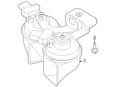 2023 BMW 760i xDrive Horn Diagram