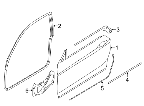 2021 BMW 230i Door & Components Diagram