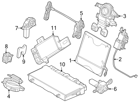 2024 BMW 760i xDrive Rear Seat Components Diagram 3