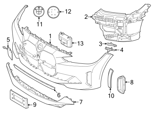 2024 BMW i4 Bumper & Components - Front Diagram 2