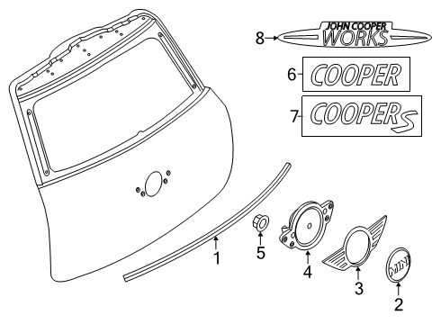 Trim Strip, Boot Lid/Tailgate Diagram for 51139810473