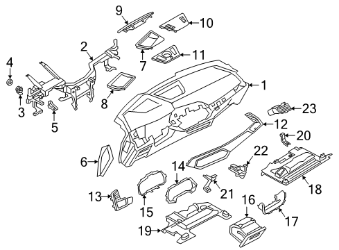 2022 BMW X5 Instrument Panel Diagram 2