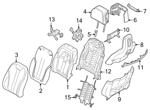 2024 BMW i7 COVER BACKREST COMFORT SEAT Diagram for 52108087469