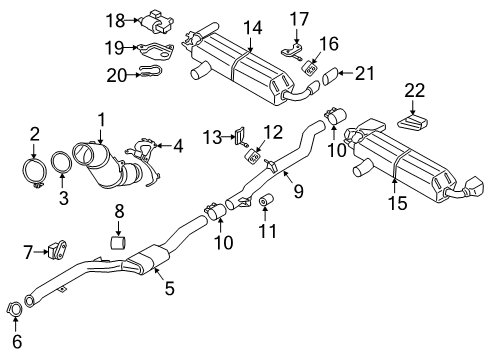 2022 BMW 530e xDrive RP CATALYTIC CONV.CLOSE TO T Diagram for 18328482647