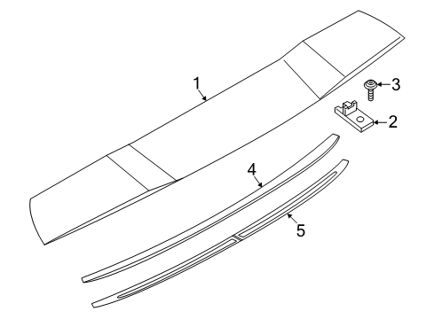 2022 BMW X4 Rear Spoiler Diagram