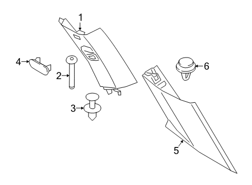 2022 BMW X5 Interior Trim - Quarter Panels Diagram 1