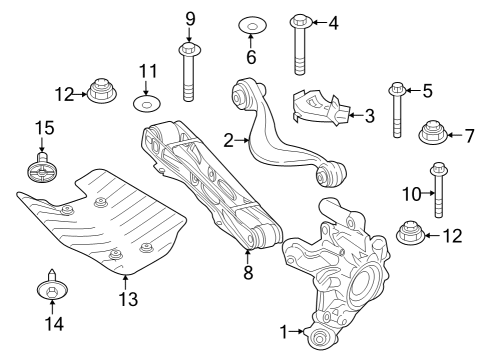 2024 BMW 750e xDrive Rear Suspension Diagram 1