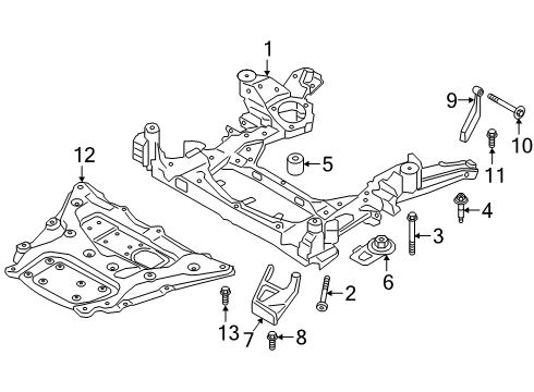 2024 BMW X5 M STRUCTURAL REINFORCEMENT PAN Diagram for 31108091162