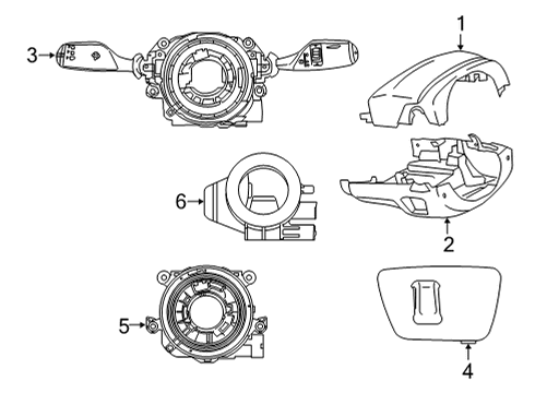 2021 BMW M850i xDrive Gran Coupe Shroud, Switches & Levers Diagram