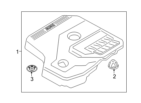 2024 BMW 330e xDrive Engine Appearance Cover Diagram