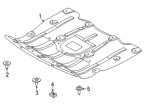 2024 BMW X6 M Splash Shields Diagram 2