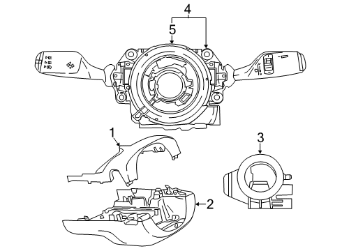 2023 BMW X5 M Shroud, Switches & Levers Diagram