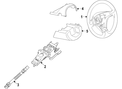 2023 BMW 330e Steering Column & Wheel, Steering Gear & Linkage Diagram 1