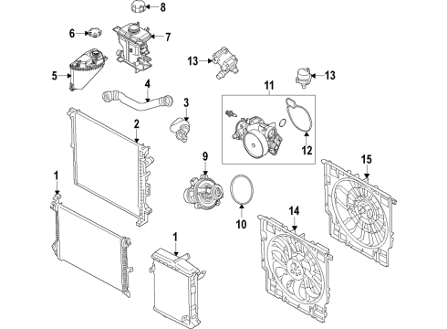 2019 BMW X7 FAN HOUSING WITH FAN Diagram for 17425A57750