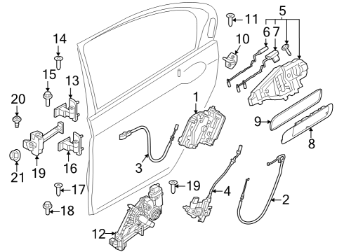 2024 BMW 740i DOOR DRIVE REAR LEFT Diagram for 51339883259