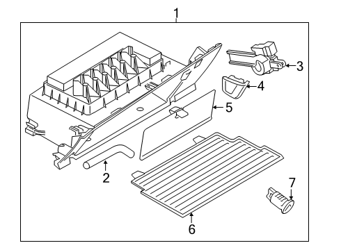 2021 BMW X1 Glove Box Diagram