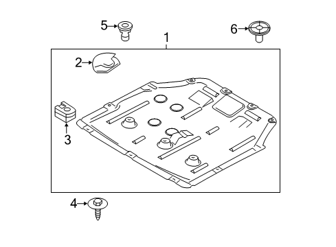 Underbonnet Screen Diagram for 51757343141