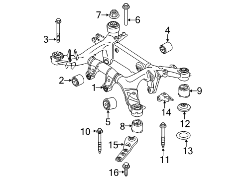 2022 BMW 750i xDrive Suspension Mounting - Rear Diagram