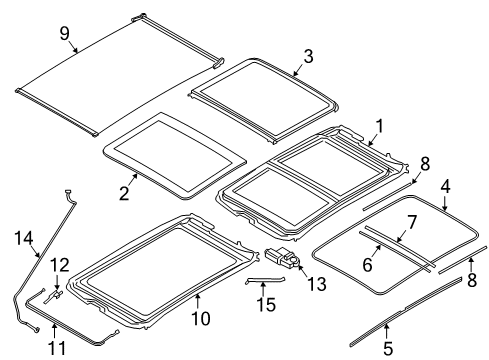 2022 BMW X1 Sunroof Diagram