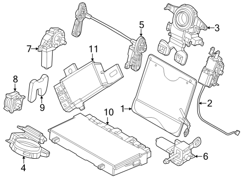 2023 BMW i7 Rear Seat Components Diagram 3