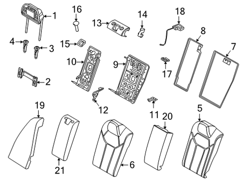 2024 BMW M4 HEADREST Diagram for 52206995339