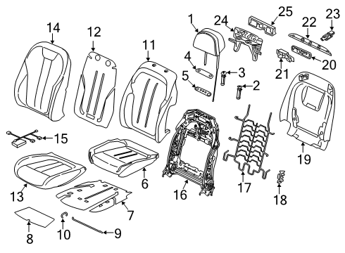 2024 BMW X5 M COVER BACKREST SPORT SEAT LE Diagram for 52105A3C7A7