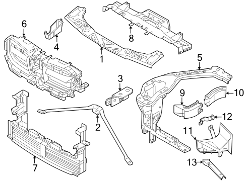 2023 BMW X1 HOLDER FOR ADDITIONAL RADIAT Diagram for 51648737287