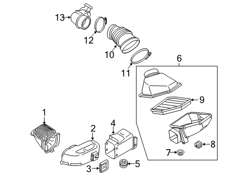 2021 BMW M5 Air Intake Diagram